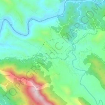 Mapa topográfico Nar, altitude, relevo
