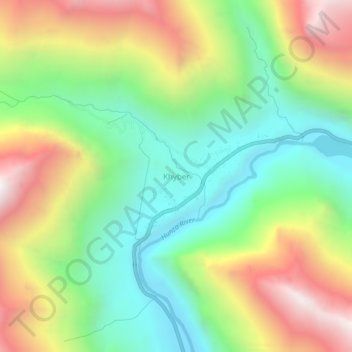 Mapa topográfico Khyber, altitude, relevo