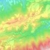 Mapa topográfico el Collet, altitude, relevo
