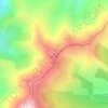 Mapa topográfico Monte Tolu, altitude, relevo