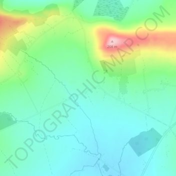 Mapa topográfico Teeranearagh, altitude, relevo