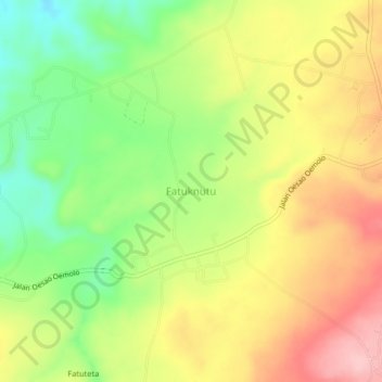 Mapa topográfico Fatuknutu, altitude, relevo