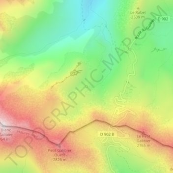 Mapa topográfico Fontaine Lombarde, altitude, relevo