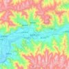 Mapa topográfico Lhassa, altitude, relevo