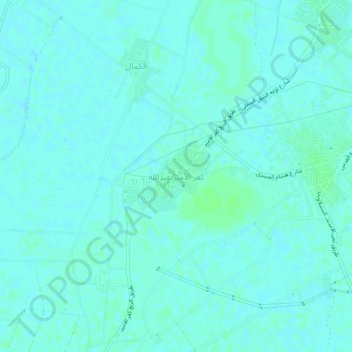 Mapa topográfico كفر الأمير عبدالله, altitude, relevo