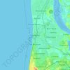 Mapa topográfico Cleveleys, altitude, relevo