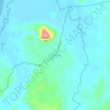 Mapa topográfico Ransang, altitude, relevo