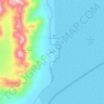 Mapa topográfico Zzyzx, altitude, relevo