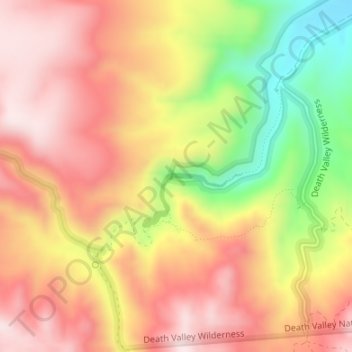 Mapa topográfico Darwin Falls, altitude, relevo
