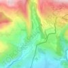 Mapa topográfico Angoustrine, altitude, relevo