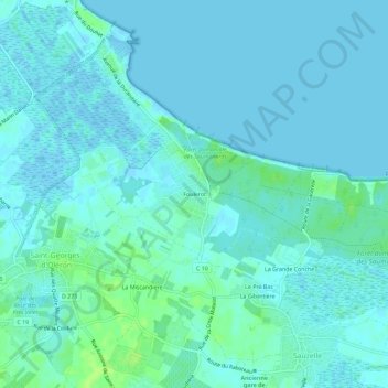Mapa topográfico Foulerot, altitude, relevo