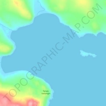 Mapa topográfico Trident Bay, altitude, relevo