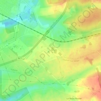 Mapa topográfico Millepertuis, altitude, relevo