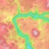 Mapa topográfico Teldes, altitude, relevo