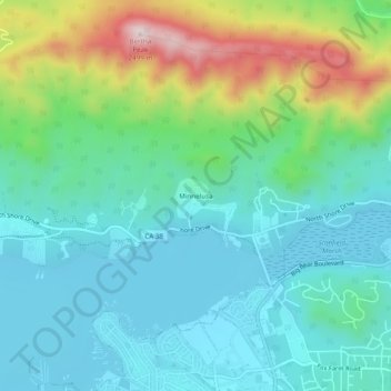 Mapa topográfico Minnelusa, altitude, relevo