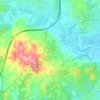 Mapa topográfico Cerros del Águila, altitude, relevo