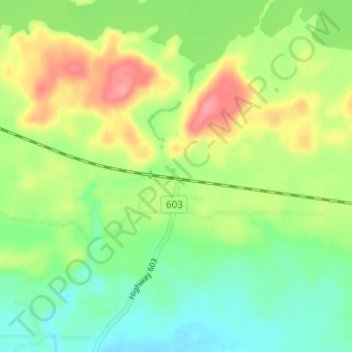 Mapa topográfico Dyment, altitude, relevo
