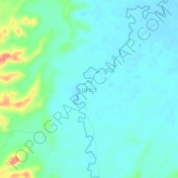 Mapa topográfico Jalisco, altitude, relevo