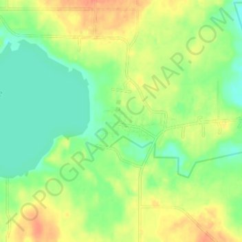 Mapa topográfico Gift Lake, altitude, relevo