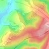 Mapa topográfico La Rude Côte et le Bois des Caures, altitude, relevo