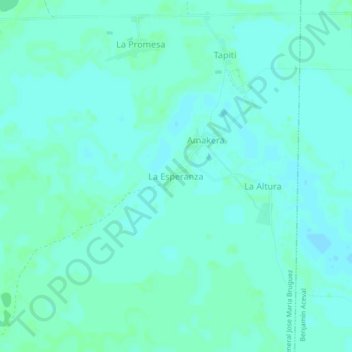 Mapa topográfico La Esperanza, altitude, relevo
