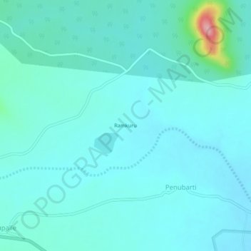 Mapa topográfico Ramkuru, altitude, relevo