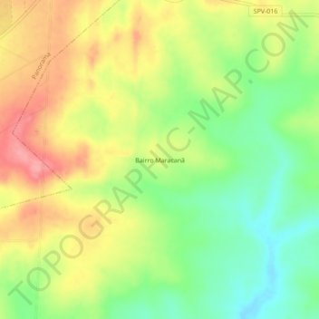 Mapa topográfico Bairro Maracanã, altitude, relevo