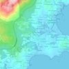 Mapa topográfico O Sobral, altitude, relevo