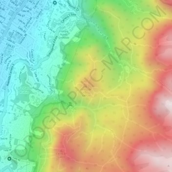 Mapa topográfico Cerro de la Cruz, altitude, relevo