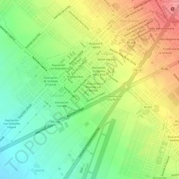 Mapa topográfico 79, altitude, relevo