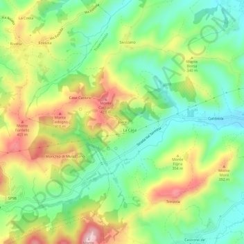 Mapa topográfico Torre, altitude, relevo
