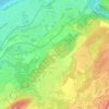 Mapa topográfico Les Bougeries, altitude, relevo