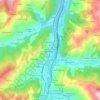 Mapa topográfico Cuarteles de Dóriga, altitude, relevo