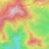 Mapa topográfico Alpe di Cavarzano, altitude, relevo