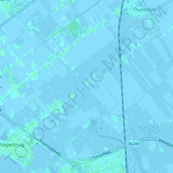 Mapa topográfico Keinsmerbrug, altitude, relevo