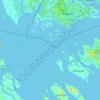 Mapa topográfico Pulau Takong Kecil, altitude, relevo