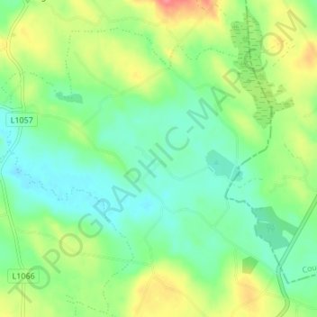 Mapa topográfico Clooneen, altitude, relevo