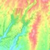 Mapa topográfico Ceri, altitude, relevo