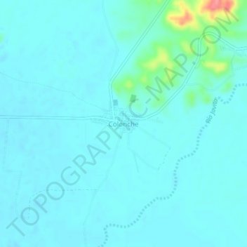 Mapa topográfico Colonche, altitude, relevo