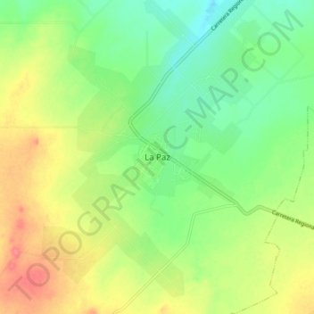 Mapa topográfico La Paz, altitude, relevo