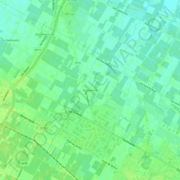 Mapa topográfico Ascensione, altitude, relevo