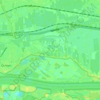 Mapa topográfico Eldik, altitude, relevo