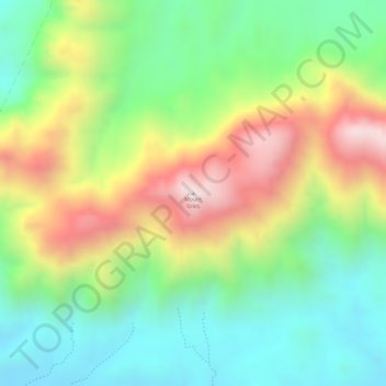 Mapa topográfico Mount Giles, altitude, relevo