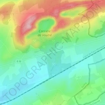 Mapa topográfico Kabylie, altitude, relevo