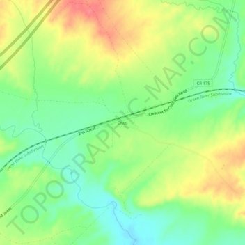 Mapa topográfico Cisco, altitude, relevo