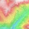 Mapa topográfico Vers Le Bois, altitude, relevo