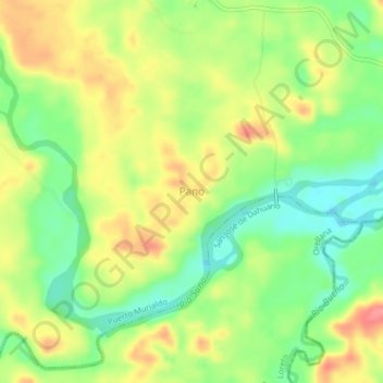 Mapa topográfico Pano, altitude, relevo