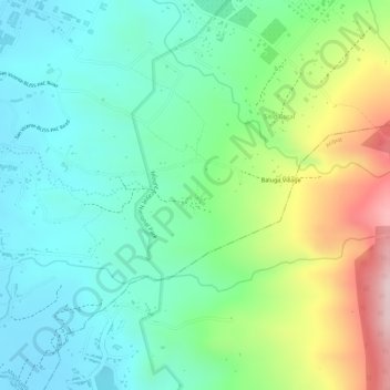 Mapa topográfico ft, altitude, relevo