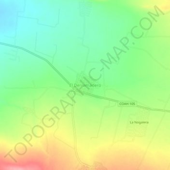 Mapa topográfico El Derramadero, altitude, relevo