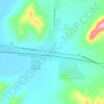 Mapa topográfico Chilcoot, altitude, relevo